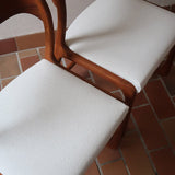 2 chaises Bémol Baumann bois moyen bouclette écru