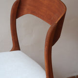 2 chaises Bémol Baumann bois moyen bouclette écru