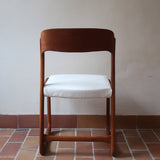 2 chaises Bémol Baumann bois moyen bouclette écru