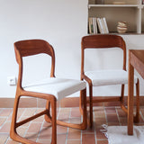 2 chaises Bémol Baumann bois moyen bouclette écru