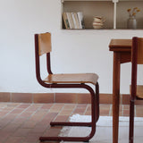 Chaises cantilever Randers Møbelfabrik en hêtre et métal rouge, design scandinave années 60