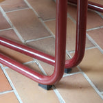 Chaises cantilever Randers Møbelfabrik en hêtre et métal rouge, design scandinave années 60