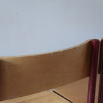 Chaises cantilever Randers Møbelfabrik en hêtre et métal rouge, design scandinave années 60