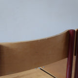 Chaises cantilever Randers Møbelfabrik en hêtre et métal rouge, design scandinave années 60