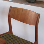 4 chaises erik buch P E Jorgensen Farso Stolefabrik roche bobois mid-century teck vert vintage danois danemark