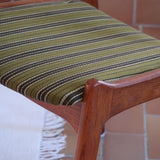 4 chaises erik buch P E Jorgensen Farso Stolefabrik roche bobois mid-century teck vert vintage danois danemark