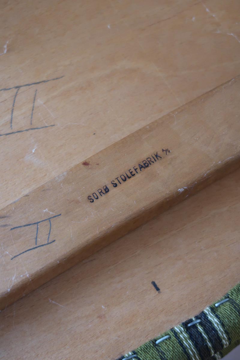 4 chaises erik buch P E Jorgensen Farso Stolefabrik roche bobois mid-century teck vert vintage danois danemark