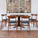 Quatre chaises danoises Farstrup en teck avec assise tapissée, design années 60