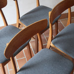 Quatre chaises danoises Farstrup en teck avec assise tapissée, design années 60