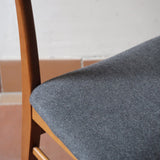 Quatre chaises danoises Farstrup en teck avec assise tapissée, design années 60