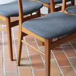 Quatre chaises danoises Farstrup en teck avec assise tapissée, design années 60