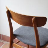 Quatre chaises danoises Farstrup en teck avec assise tapissée, design années 60