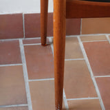 4 chaises scandinaves en teck et skaï noir des années 60, dans le goût de Niels O. Møller.