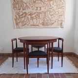 Ensemble table et chaises “dining set” de Hans Olsen pour Frem Røjle — années 60