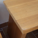 Gueridon en chêne massif — années 60 (2 dispos)