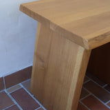 Gueridon en chêne massif — années 60 (2 dispos)