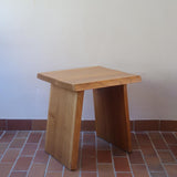 Gueridon en chêne massif — années 60 (2 dispos)