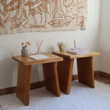 Gueridon en chêne massif — années 60 (2 dispos)