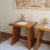 Gueridon en chêne massif — années 60 (2 dispos)