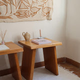 Gueridon en chêne massif — années 60 (2 dispos)