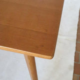 Table à manger scandinave extensible en placage de chêne — années 60