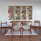 4 chaises scandinaves Erik Buch édités par O.D. Møbler — années 60