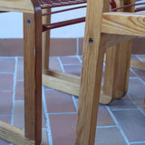 Quatre chaises Sälen par Knut Hagberg pour IKEA, structure en pin massif et treillis métallique laqué, design scandinave des années 1980.