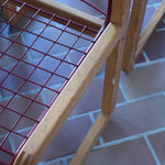 Quatre chaises Sälen par Knut Hagberg pour IKEA, structure en pin massif et treillis métallique laqué, design scandinave des années 1980.