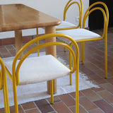 6-chaises-italiennes-tube-acier-laque-jaune-design-annees-90