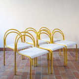 6-chaises-italiennes-tube-acier-laque-jaune-design-annees-90