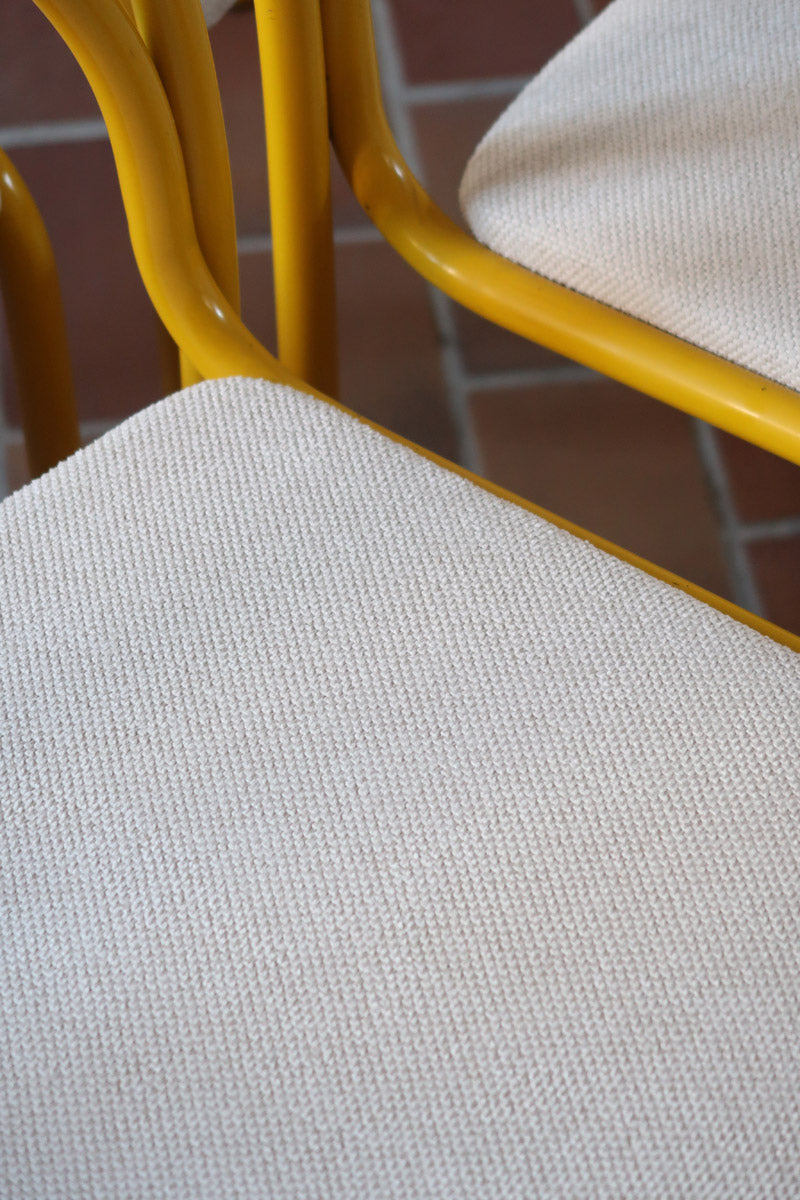 6-chaises-italiennes-tube-acier-laque-jaune-design-annees-90