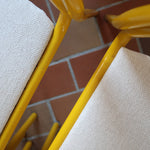 6-chaises-italiennes-tube-acier-laque-jaune-design-annees-90
