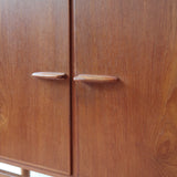 bibliothèque haute scandinave en teck danemark années 60 design nordique vintage