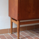 bibliothèque haute scandinave en teck danemark années 60 design nordique vintage