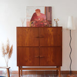 bibliothèque haute scandinave en teck danemark années 60 design nordique vintage