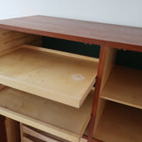 bibliothèque haute scandinave en teck danemark années 60 design nordique vintage