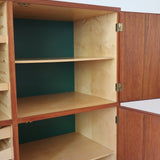 bibliothèque haute scandinave en teck danemark années 60 design nordique vintage