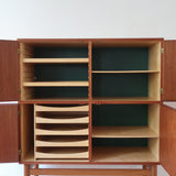 bibliothèque haute scandinave en teck danemark années 60 design nordique vintage