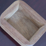 Boîte à condiments scandinave teck cannelé années 60, angles arrondis, cinq cannelures horizontales, couvercle inox amovible bouton bois sphérique, danois