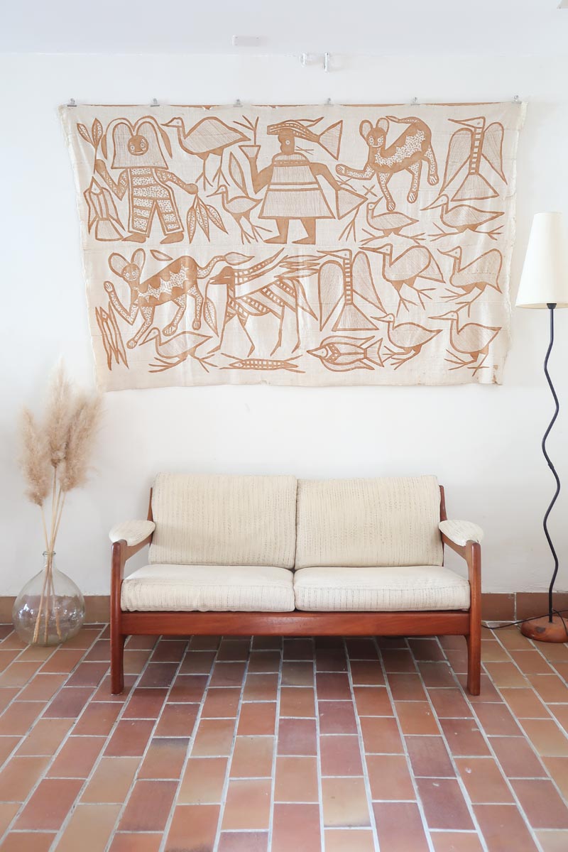 Canapé scandinave 2 places en teck – design nordique années 60/70