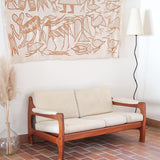 Canapé scandinave 2 places en teck – design nordique années 60/70