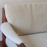 Canapé scandinave 2 places en teck – design nordique années 60/70