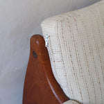 Canapé scandinave 2 places en teck – design nordique années 60/70