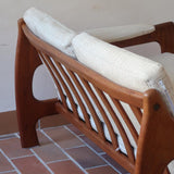 Canapé scandinave 2 places en teck – design nordique années 60/70