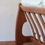 Canapé scandinave 2 places en teck – design nordique années 60/70