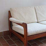 Canapé scandinave 2 places en teck – design nordique années 60/70
