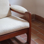 Canapé scandinave 2 places en teck – design nordique années 60/70