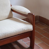 Canapé scandinave 2 places en teck – design nordique années 60/70