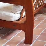 Canapé scandinave 2 places en teck – design nordique années 60/70