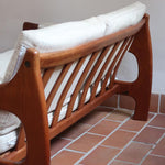 Canapé scandinave 2 places en teck – design nordique années 60/70